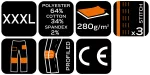 Spodnie robocze Mix&Match, szaro-czarne, rozmiar XXXL