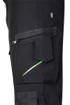 Spodnie robocze Mix&Match, 4 way stretch, czarno-zielone, rozmiar XS