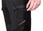 Spodnie robocze Mix&Match, 4 way stretch, czarno-pomarańczowe, rozmiar L