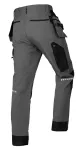 Spodnie robocze Mix&Match, 4 way stretch, z kaburami, Cordura, szaro-czarne, rozmiar S