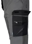 Spodnie robocze Mix&Match, 4 way stretch, z kaburami, Cordura, szaro-czarne, rozmiar S