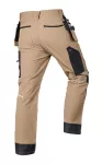 Spodnie robocze Mix&Match, 4 way stretch, z kaburami, Cordura, beżowo-czarne, rozmiar L