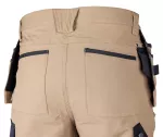 Spodnie robocze Mix&Match, 4 way stretch, z kaburami, Cordura, beżowo-czarne, rozmiar XL