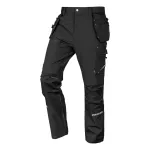 Spodnie robocze Mix&Match, 4 way stretch, z kaburami, Cordura, czarne, rozmiar XS