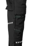 Spodnie robocze Mix&Match, 4 way stretch, z kaburami, Cordura, czarne, rozmiar XS