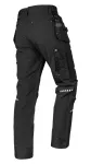 Spodnie robocze Mix&Match, 4 way stretch, z kaburami, Cordura, czarne, rozmiar M