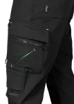 Spodnie robocze Mix&Match, 4 way stretch, z kaburami, Cordura, czarne, rozmiar M
