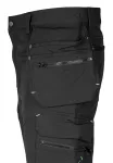 Spodnie robocze Mix&Match, 4 way stretch, z kaburami, Cordura, czarne, rozmiar L
