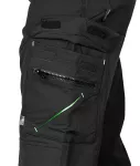 Spodnie robocze Mix&Match, 4 way stretch, z kaburami, Cordura, czarne, rozmiar XXL