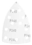 Papiery ścierne na rzep, żelazko 102 x 152 mm, P240, 5 szt., z 11 otworami
