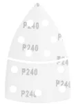 Papiery ścierne na rzep, żelazko 102 x 152 mm, P240, 5 szt., z 11 otworami