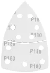 Papiery ścierne na rzep, żelazko 102 x 152 mm, P180, 5 szt., z 11 otworami