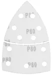 Papiery ścierne na rzep, żelazko 102 x 152 mm, P80, 5 szt., z 11 otworami