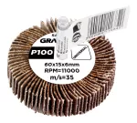 Ściernica listkowa trzpieniowa 60 x 15 x 6 mm, P100