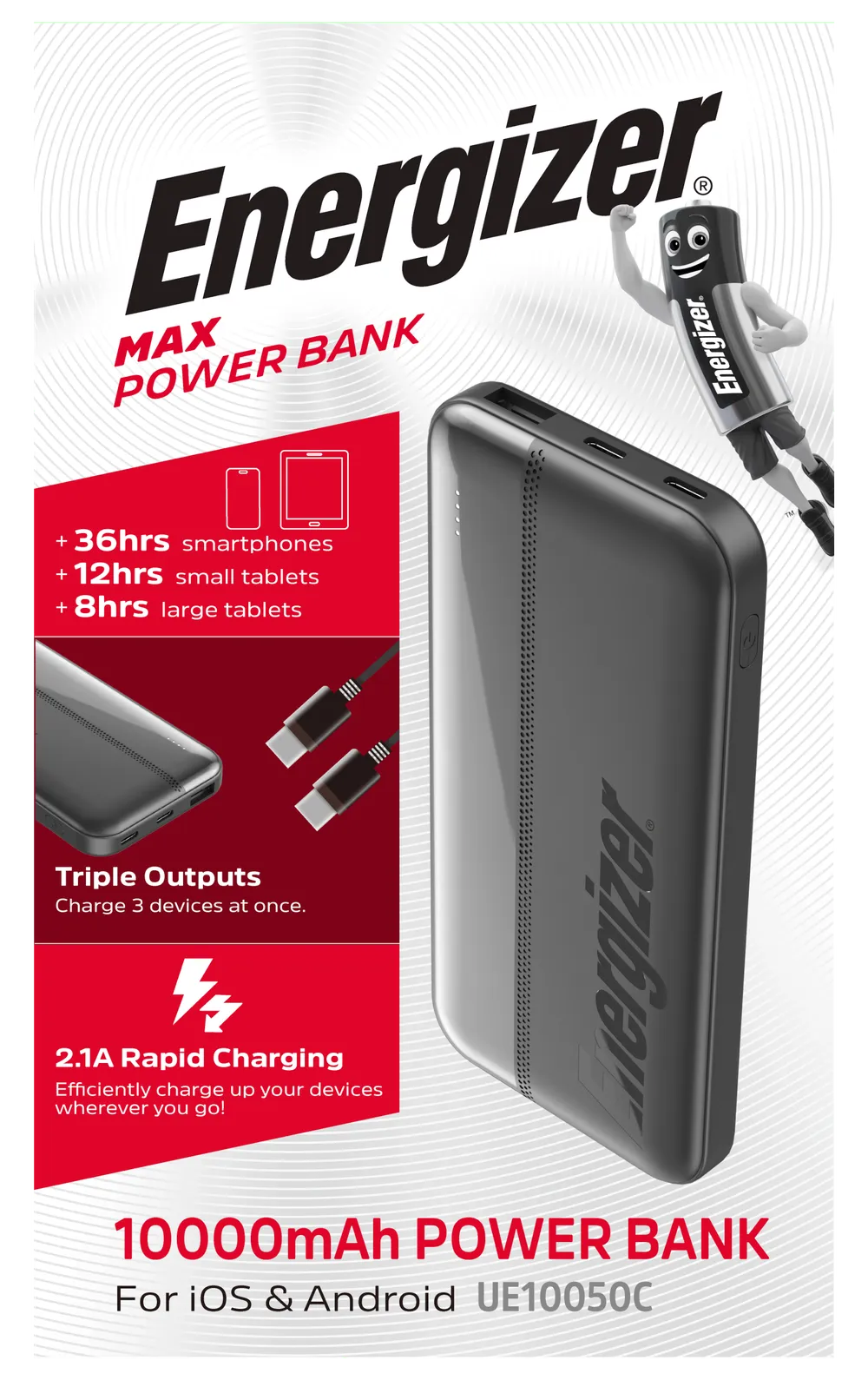 POWERBANKI MAX 10 000 mAh UE10050C