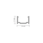 PROFIL ALUMINIOWY ANODOWANY 200cm DO NEONU LED (R) 10x10mm