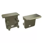 Zaślepka do profilu LED PTC, z otworem, inox, półokrągła