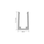 PROFIL ALUMINIOWY ANODOWANY 100cm DO NEONU LED 6x12mm
