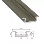 Profil LED Podtynkowy B (płytki), długość 100cm, aluminiowy, srebrny anodowany