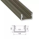 Profil LED Natynkowy A, długość 202cm, aluminiowy