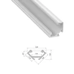Profil LED Narożny A, długość 202cm, aluminiowy, biały lakierowany