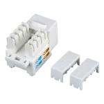 Gniazdo UTP RJ 45 kat. 6 keystone slim białe