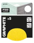 Krążki ścierne, perforowane, na rzep z otworami 225 mm, P150, 5 szt.