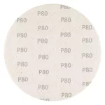 Krążki ścierne, perforowane, na rzep z otworami 225 mm, P80, 5 szt.