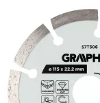 Tarcza diamentowa do cięcia segmentowa, 115 x 22.2 mm, na sucho i mokro