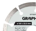 Tarcza diamentowa do cięcia segmentowa, 125 x 22.2 mm, na sucho