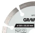 Tarcza diamentowa do cięcia segmentowa, 125 x 22.2 mm, na sucho i mokro