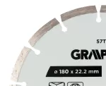 Tarcza diamentowa do cięcia segmentowa, 180 x 22.2 mm, na sucho