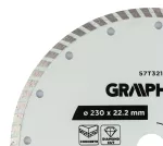 Tarcza diamentowa do cięcia turbo, 230 x 22.22 mm, na sucho i mokro