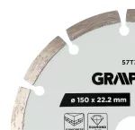 Tarcza diamentowa do cięcia segmentowa, 150 x 22.2 mm, na sucho