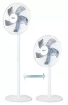 Wentylator podłogowy 50W, śr. 40 cm, 3 prędkości, oscylacja, biały