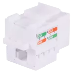 Gniazdo UTP RJ 45 kat. 5e keystone slim białe