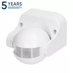 Czujnik ruchu 180st., pionowa regulacja, IP44, 1200W, biały