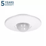 Czujnik ruchu 360 st. IP20, 2000W, 3 sensory, regulacja zasięgu Ø3m-20m, biały