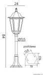 SU-MA lampa stojąca zewnętrzna Retro Classic K 5002/3