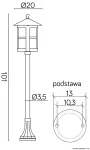SU-MA lampa stojąca zewnętrzna Cordoba II K 5002/2/TD