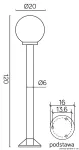 SU-MA lampa stojąca zewnętrzna Kule K 5002/2/K 200
