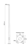 SU-MA Słup stalowy 250 cm