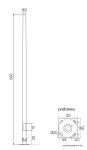 SU-MA Słup stalowy 280 cm