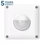 Czujnik ruchu, 2 i 3 żyłowy, 190 st. IP65, 500W, zasięg max. 20m, do puszki, biały