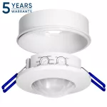 Czujnik ruchu 360°, IP20, 1200W, zasięg max. 8m, biały