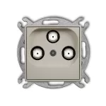 MINI Mechanizm gniazda multimedialnego 3F DATA (UPC) taupe