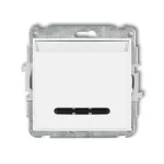 ICON Mechanizm łącznika hotelowego podwójnego (podświetlenie niebieskie) biały