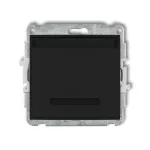 ICON Mechanizm łącznika hotelowego pojedynczego (podświetlenie białe) czarny mat