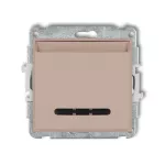 ICON Mechanizm łącznika hotelowego pojedynczego (podświetlenie białe) łososiowy