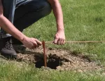 Miedziowany pręt uziemiający, spiczasty, 1/2" dia, 3 m, 254 µm Plating, 3,11 kg